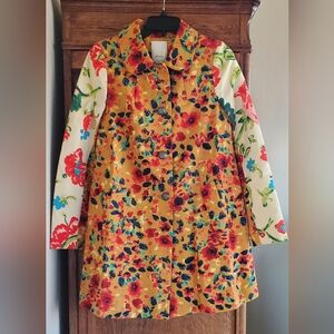 ANTHROPOLOGIE ELEVENSES Leopardlily SWING COAT JACKET EUC UK 6 US 2 $198